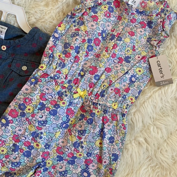 ππππππ§‘NWT Carters Girl 3 piece Set Size 24Mππ€πππ - Picture 3 of 12